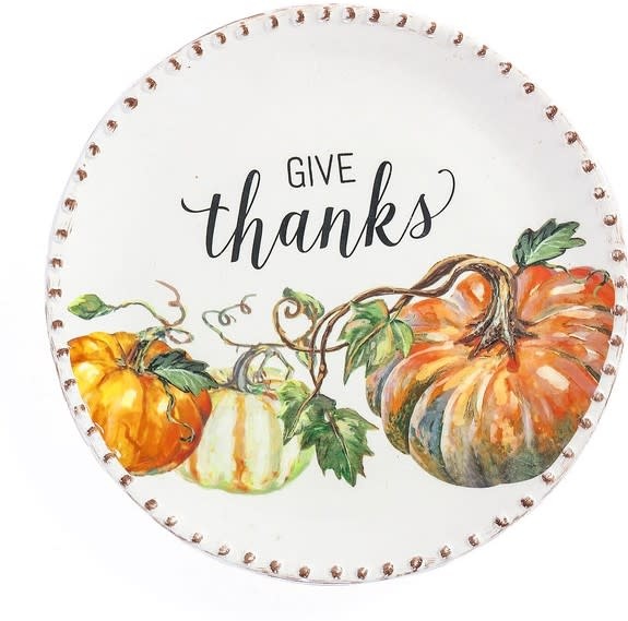 Give Thanks Pumpkin Plate