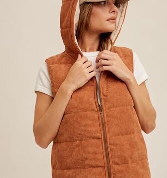 Lined Corduroy Vest (2-Colors)