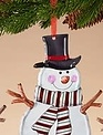 Hanging Metal Snowman Ornament (3-Styles)