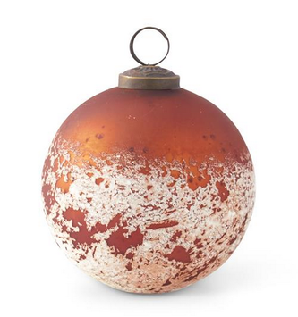 Round Etched Copper Round Ornament