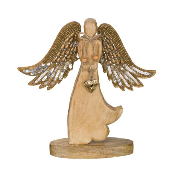 Wooden Beaded Angel Christmas Tabletop Angels Fast Shipping The
