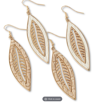 Gold Fern Earrings (2-Styles)