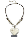 Hammered Heart Leather Necklace