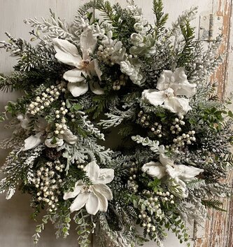 Custom Winter Magnolia Wreath