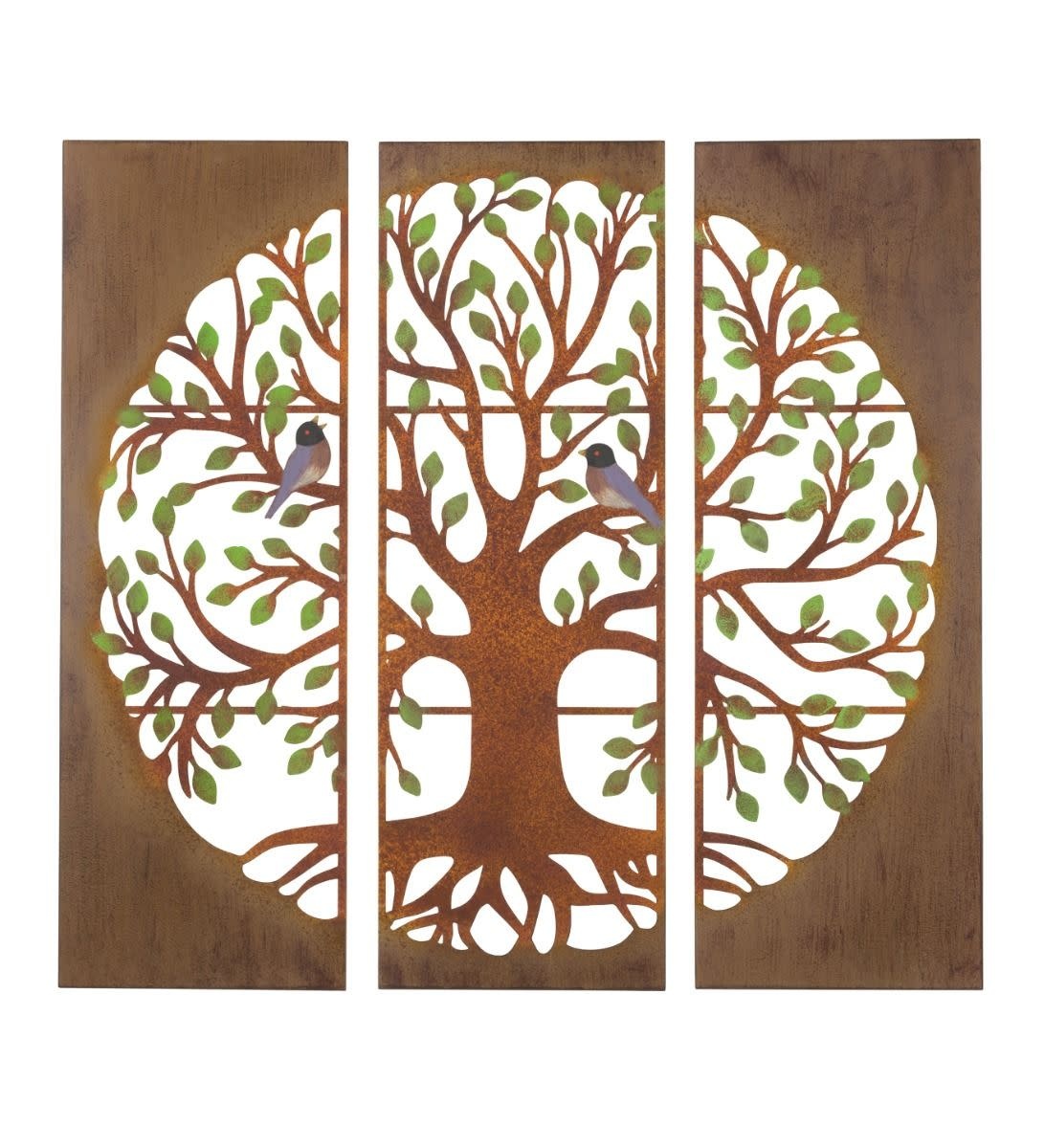 Rustic Tri Panel Tree of Life Wall Art