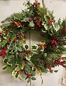 Custom Cedar Cypress & Holly Wreath
