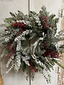 Custom Frosted Winter Blessings Wreath