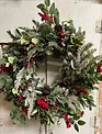 Custom Hemlock & Holly Wreath