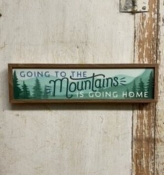 Framed Rectangular Mountain Block Sign (3-Styles)