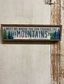 Framed Rectangular Mountain Block Sign (3-Styles)