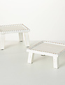 White Wooden Beaded Riser (2-Sizes)