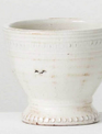 White Distressed Round Container (3-Styles)