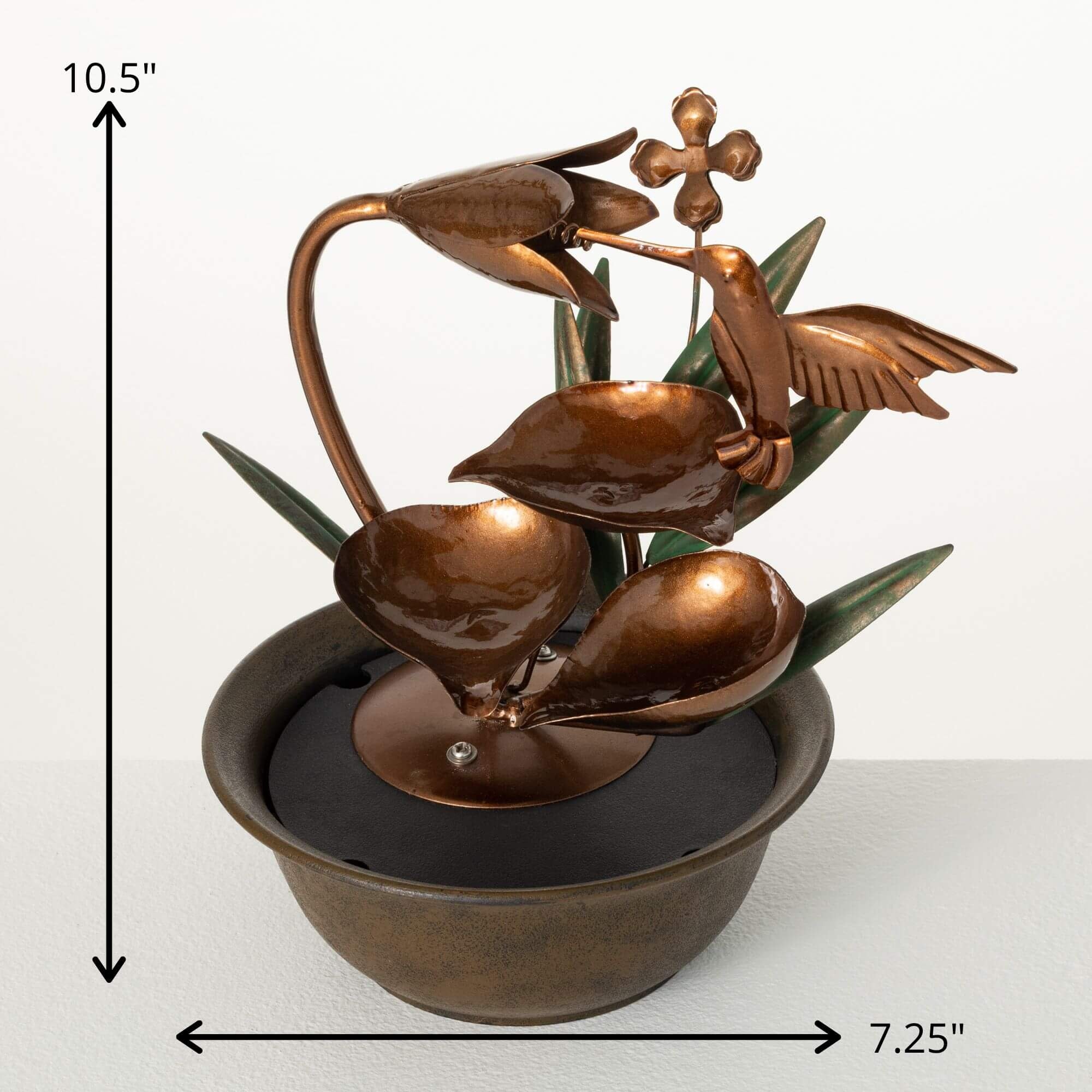 Tabletop Garden Hummingbird Fountain