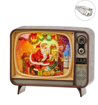 LED Vintage TV Winter Scene Snowglobe (2-Styles)