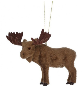 4" Furry Moose Ornament
