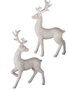 Set of 2 Frosted Rattan Deer