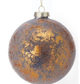 Frosted Copper Leaf Ornament
