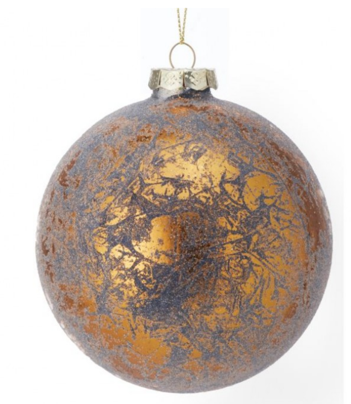 Frosted Copper Leaf Ornament