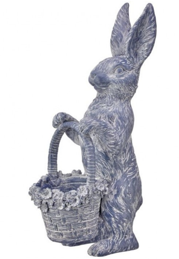 Bunny w/ Floral Basket Planter