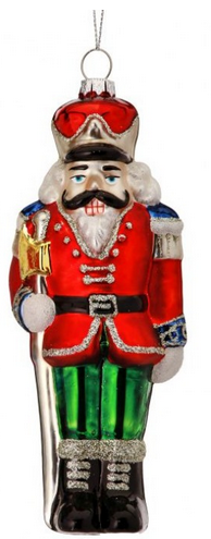 6" Glass Nutcracker Ornament (2-Styles)