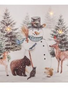 LED 16"x24" Animals w/ Snowman Print