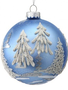 4" Glass Round Tree Forest Ball Ornament