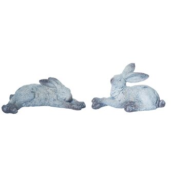 Set of 2 Relaxing Garden Bunnies