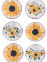 Set of 6 Watercolor Sunflower Magnets