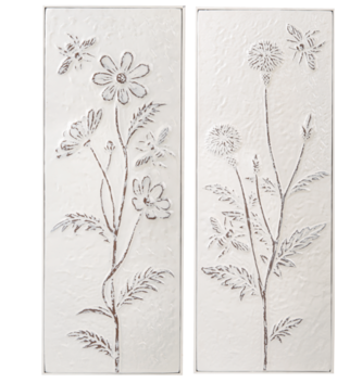 Embossed Bee & Floral Wall Decor (2-Styles)