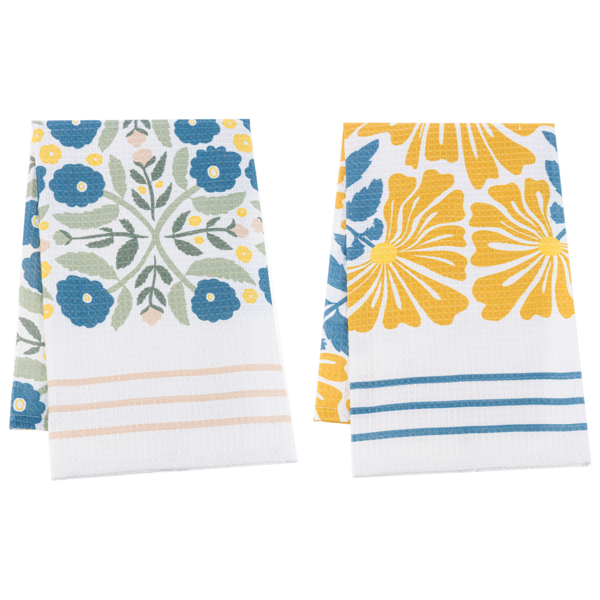 Wildflower Waffle Weave Tea Towel (2-Styles)