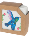 Set of 4 Watercolor Hummingbird Coasters