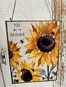 Bee & Sunflower Metal Print (2-Styles)