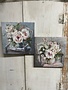 Vintage Painted Floral Canvas Wall Art (2-Styles)