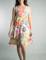 Lined Tiered Floral Dress by: Tempo Paris