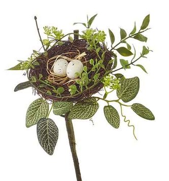 10" Birds Nest with Eggs