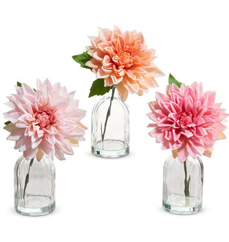 Real Touch Dahlia in Vase (3-Colors)