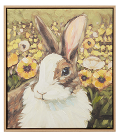 17.5" Rabbit Floral Wall Art (2-Styles)