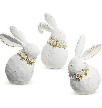 Long Ear Floral Bunny (3-Styles)