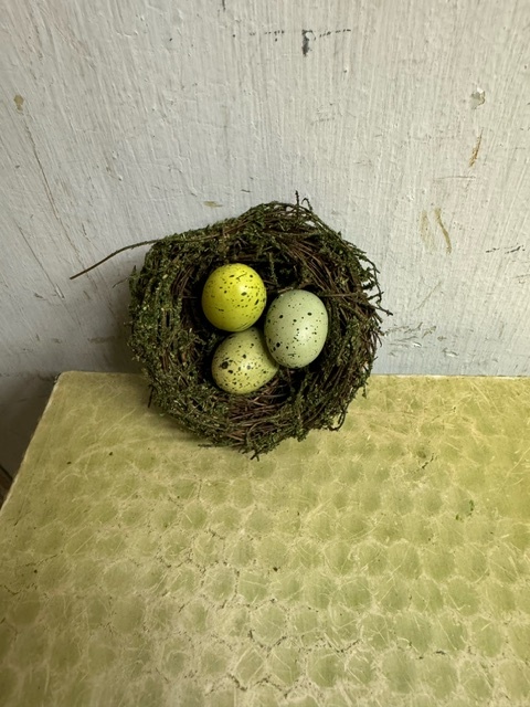Mini Birds Nest w/ 3 Eggs (2-Styles)