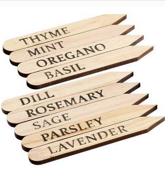 Set of 9 Herb Stakes