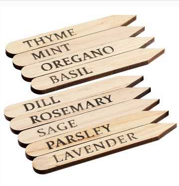 Set of 9 Herb Stakes