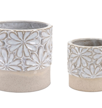 Two Tone Floral Container (2-Sizes)