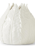 5" White Ceramic Leaf Vase