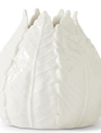 5" White Ceramic Leaf Vase