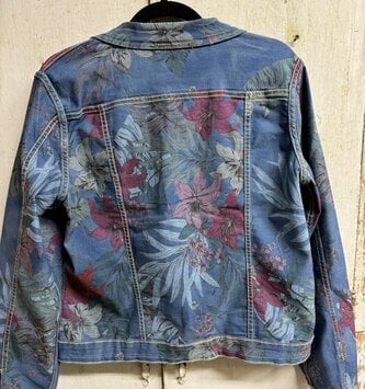 Tempo Paris Denim Floral Reversible Jacket By: Tempo Paris