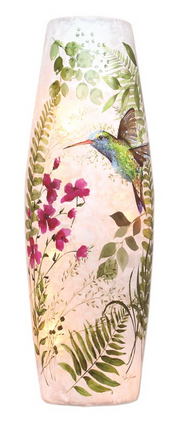 Pre-Lit Large Hummingbird Vase