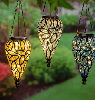 Hanging Finial Solar Lantern (3-Colors)