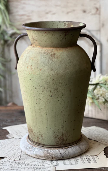 16" Metal Carthage Handled Vase