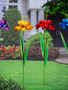 37" Metal Spinning Flower Garden Stake (4-Colors)