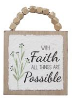 Wooden Inspirational Beaded Sign